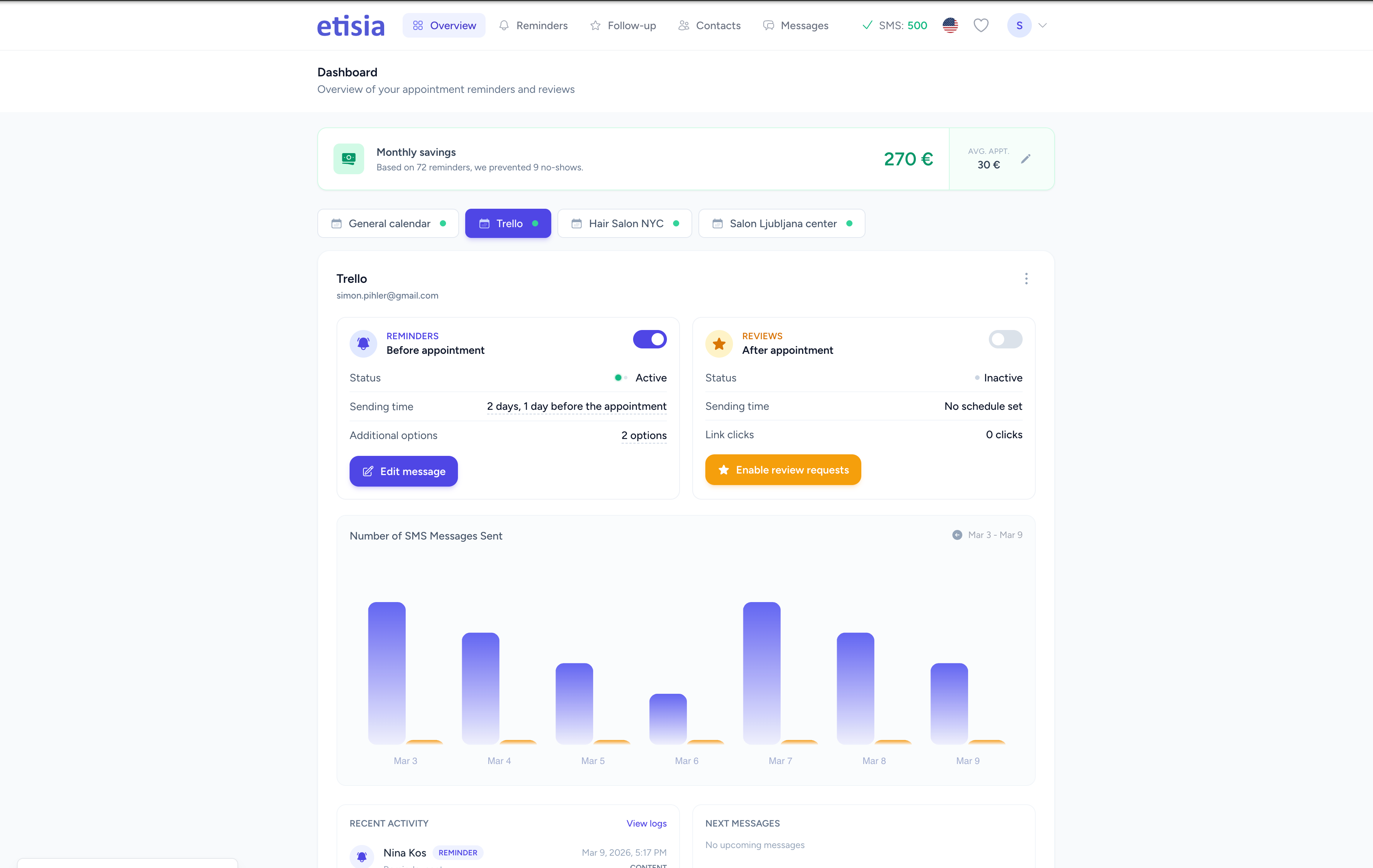 Etisia Version 2 — Redesigned dashboard with real-time analytics