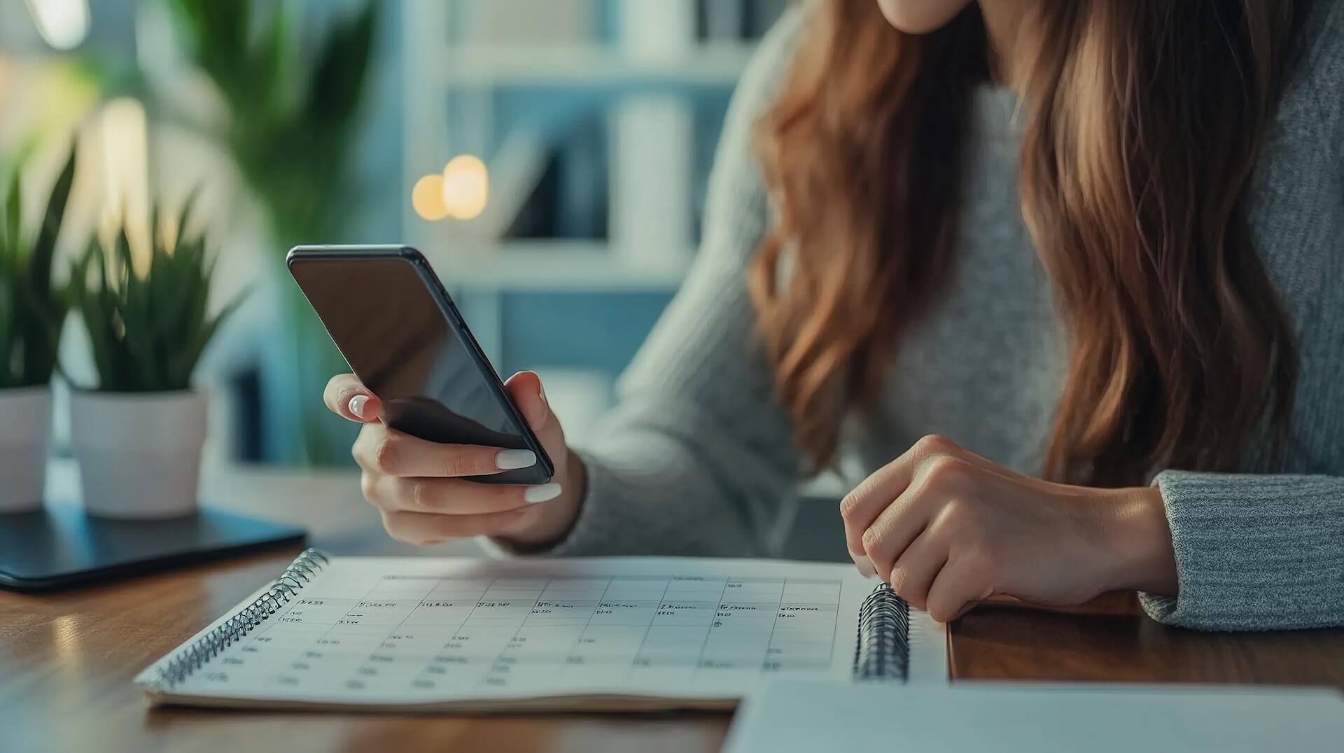 Salon appointment calendar with automatic SMS reminders