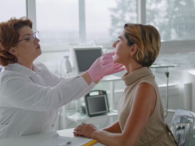 Modern dermatology consultation room
